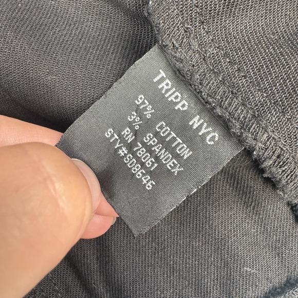 VTG Tripp NYC Jacket Womens M Black Faux Fur Goth Punk Hook Eye Asymmetrical Y2K - Picture 6 of 11